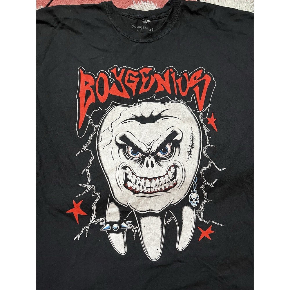 Official Boygenius Band Shirt Evil Tooth Black 2XL